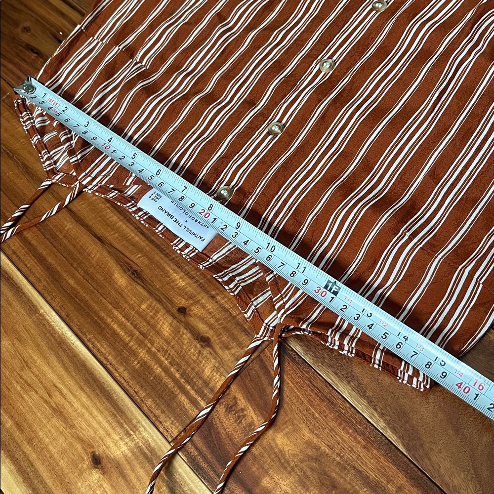 Faithful the Brand x Anthropologie arietta brown stripped long dress -NWOT size4 - Picture 6 of 7
